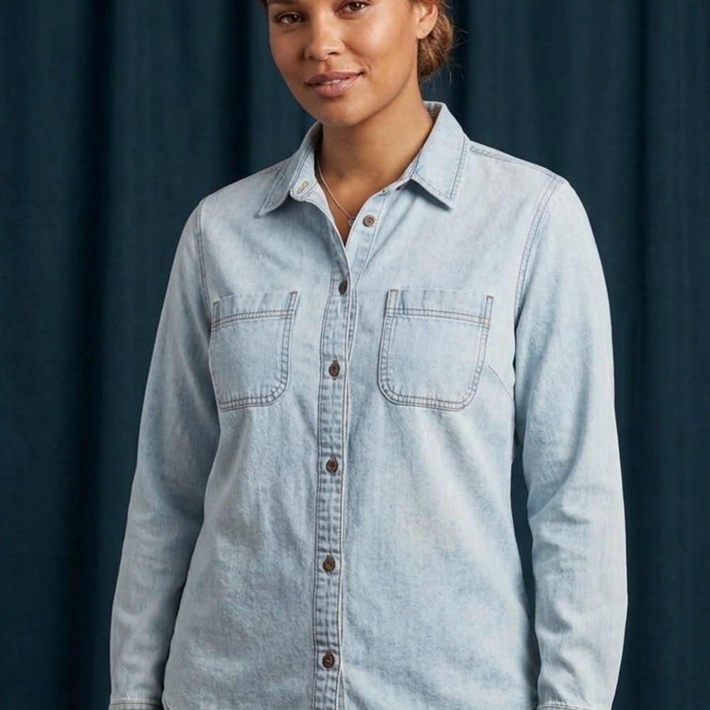 2/$15 Light Blue Denim Shirt